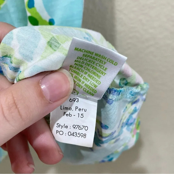 LILLY PULITZER Brewster Floral Cotton Dress in Skye Blue Heaven Extra Small XS - Picture 7 of 7